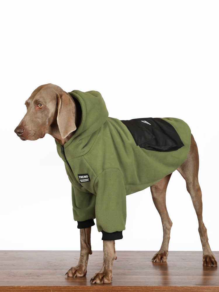 STAYPAW Thermal Fleece Dog Jacket Warm Winter Coat for Medium & Large Dogs