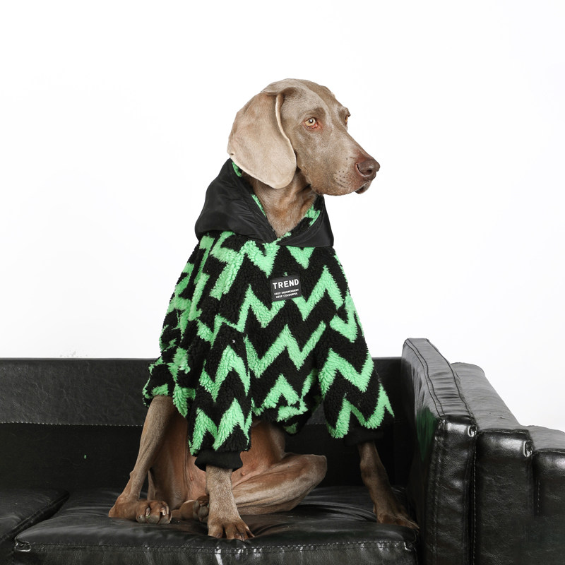 STAYPAW Thermal Sherpa Fleece Dog Coat Warm Winter Jacket with Elbow Guard