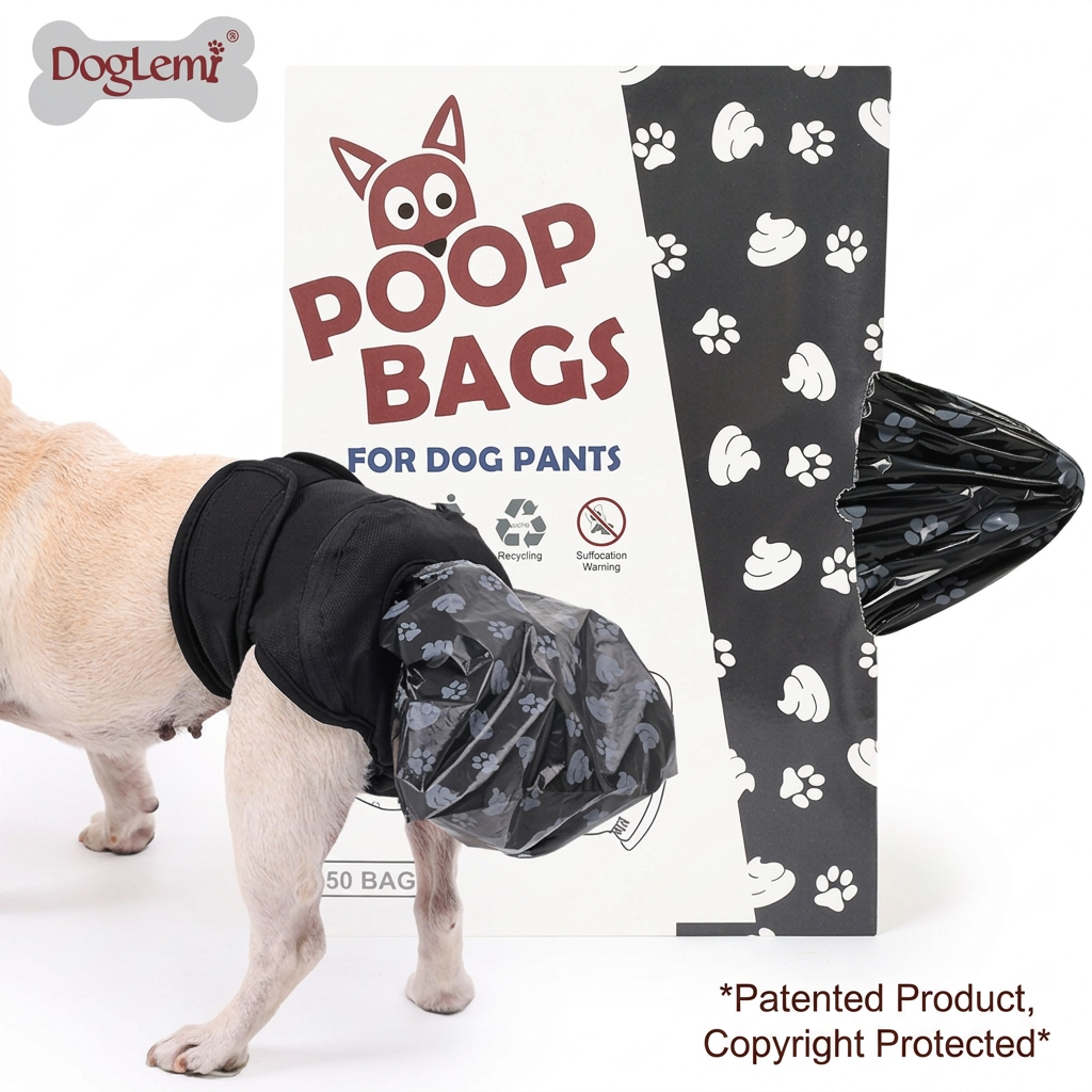 STAYPAW Senior & Disabled Dog Fecal Incontinence Pants with 50 Waste Bags
