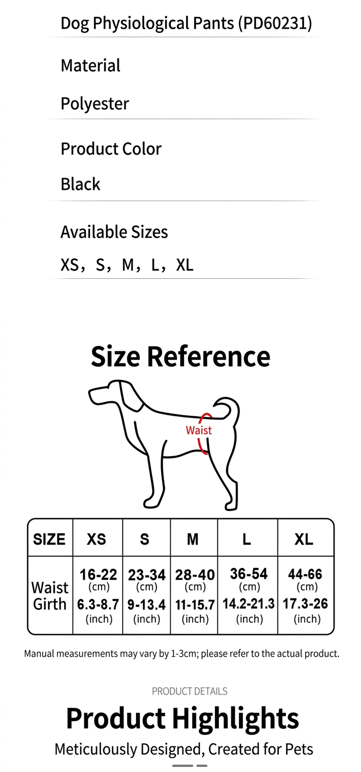 STAYPAW Senior & Disabled Dog Fecal Incontinence Pants with 50 Waste Bags - Detail 2