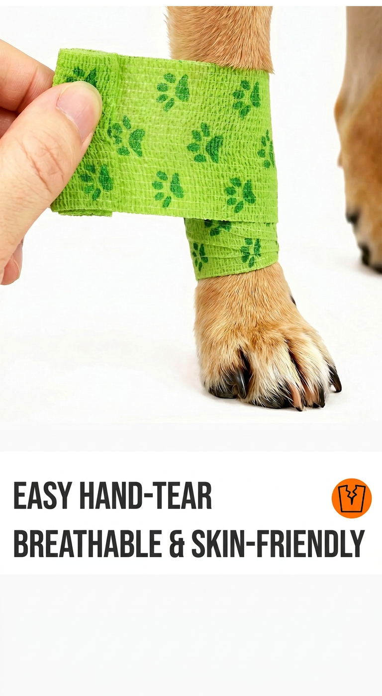 STAYPAW Self-Adherent Pet Paw Bandage Elastic Cohesive Wrap for Dogs & Cats - Detail 5