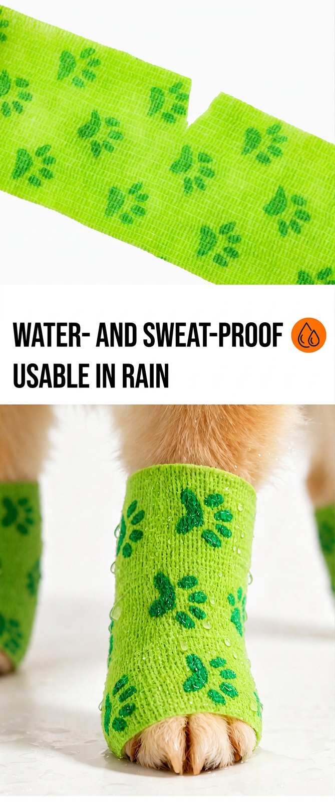 STAYPAW Self-Adherent Pet Paw Bandage Elastic Cohesive Wrap for Dogs & Cats - Detail 6