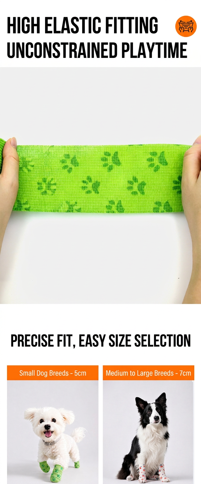 STAYPAW Self-Adherent Pet Paw Bandage Elastic Cohesive Wrap for Dogs & Cats - Detail 7