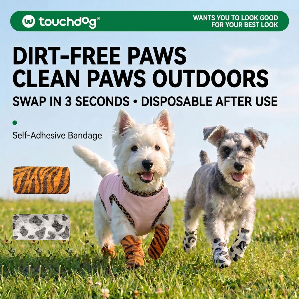 STAYPAW Breathable Elastic Self-Adhesive Pet Paw Wrap & Protective Bandages