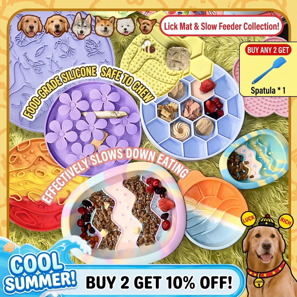 STAYPAW Silicone Lick Mat & Slow Feeder Bowl for Dog & Cat Anxiety Relief