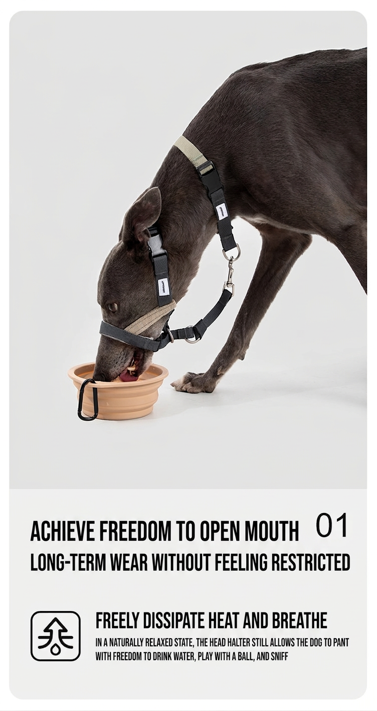STAYPAW Adjustable Dog Muzzle Loop Anti-Scavenging Bark Control Training Halter - Detail 7