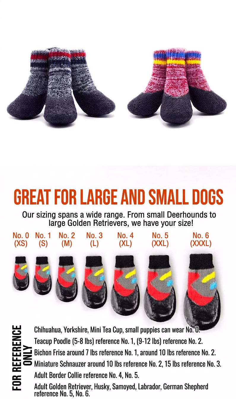 STAYPAW Waterproof Anti-Slip Dog Socks & Outdoor Paw Protection Booties, XS-3XL - Detail 3
