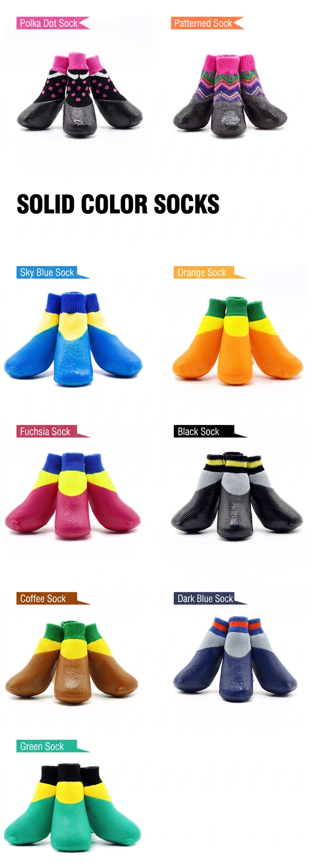 STAYPAW Waterproof Anti-Slip Dog Socks & Outdoor Paw Protection Booties, XS-3XL - Detail 7